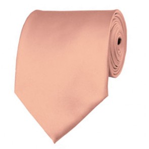 Light Salmon Solid Color Ties Mens Neckties
