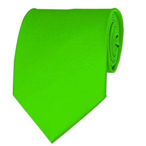 Lime Green Solid Color Ties Mens Neckties