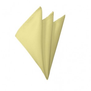 Solid Light Yellow Hanky Mens Handkerchief Pocket Square