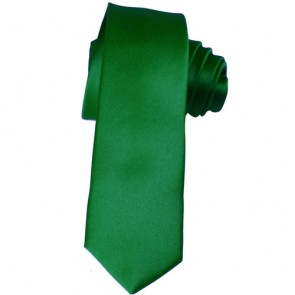 Solid Kelly Green Skinny Ties Solid Color 2 Inch Mens Neckties