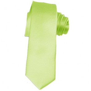 Solid Pear Green Skinny Ties Solid Color 2 Inch Mens Neckties