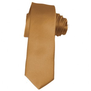 Solid Copper Skinny Ties Solid Color 2 Inch Mens Neckties