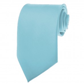 Sky Blue Ties Mens Solid Color Neckties