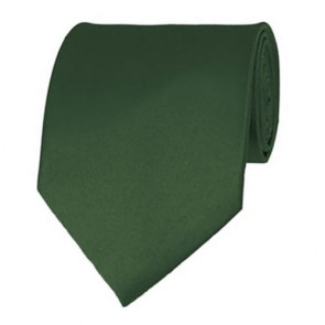 Dark Olive Solid Color Ties Mens Neckties