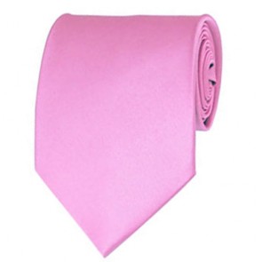 Pink Solid Color Ties Mens Neckties