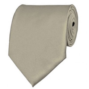 Beige Solid Color Ties Mens Neckties
