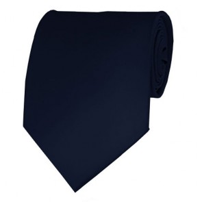 Navy Solid Color Ties Mens Neckties