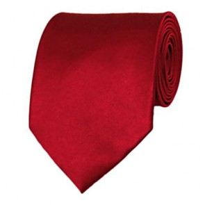 Crimson Solid Color Ties Mens Neckties