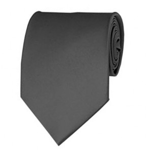 Charcoal Solid Color Ties Mens Neckties