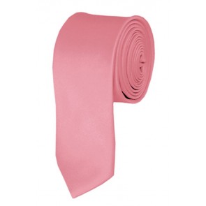Skinny Dusty Pink Ties Solid Color 2 Inch Tie Mens Neckties