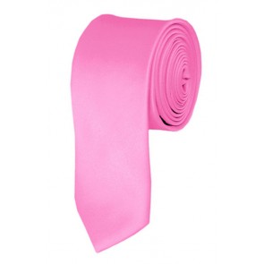 Skinny Pink Ties Solid Color 2 Inch Tie Mens Neckties