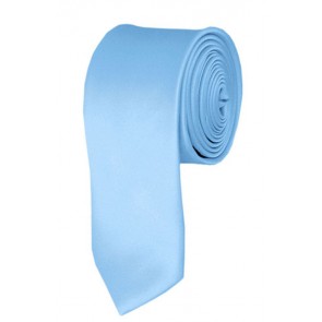 Skinny Powder Blue Ties Solid Color 2 Inch Tie Mens Neckties