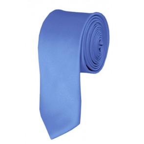 Skinny Steel Blue Ties Solid Color 2 Inch Tie Mens Neckties