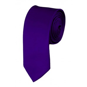 Skinny Dark Purple Ties Solid Color 2 Inch Tie Mens Neckties