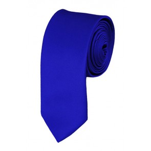 Skinny Royal Blue Ties Solid Color 2 Inch Tie Mens Neckties