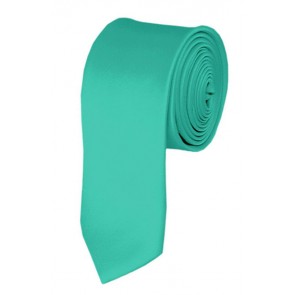 Skinny Aqua Green Ties Solid Color 2 Inch Tie Mens Neckties