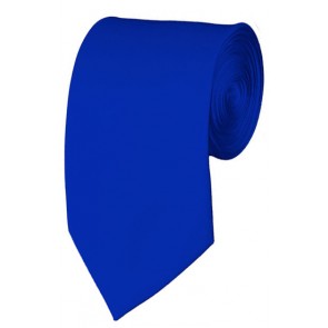 Slim Royal Blue Necktie 2.75 Inch Ties Mens Solid Color Neckties