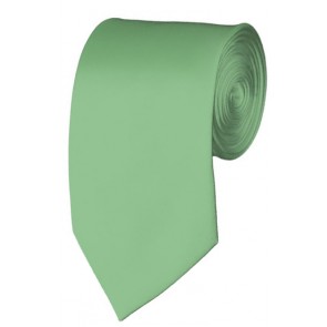 Slim Light Sage Necktie 2.75 Inch Ties Mens Solid Color Neckties