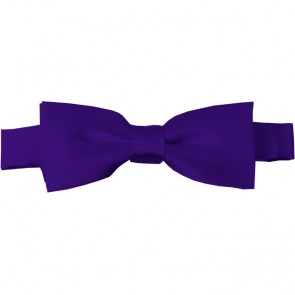 Dark Purple Bow Tie Pre-tied Satin Boys Ties