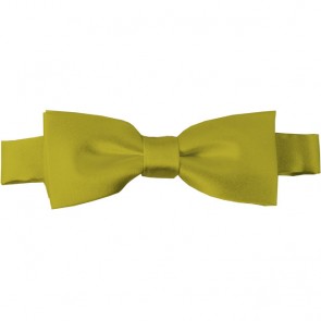 Mustard Bow Tie Pre-tied Satin Boys Ties