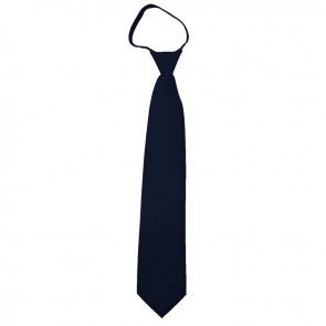 Solid Navy Boys Zipper Ties Kids Neckties
