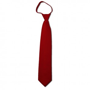 Solid Crimson Boys Zipper Ties Kids Neckties