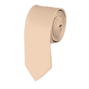 Skinny Peach Ties Solid Color 2 Inch Tie Mens Neckties