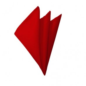 Solid Red Pocket Square