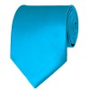 Turquoise Blue Solid Color Ties Mens Neckties