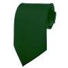 Hunter Green Ties Mens Solid Color Neckties