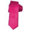Solid Fuchsia Skinny Ties Solid Color 2 Inch Mens Neckties