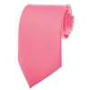 Hot Pink Ties Mens Solid Color Neckties