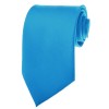 Peacock Blue Ties Mens Solid Color Neckties