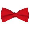 Solid Red Bow Tie Pre-tied Satin Mens Ties