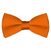 Solid Orange Bow Tie Pre-tied Satin Mens Ties