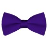 Solid Dark Purple Bow Tie Pre-tied Satin Mens Ties