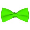 Solid Lime Green Bow Tie Pre-tied Satin Mens Ties