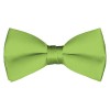 Solid Pear Green Bow Tie Pre-tied Satin Mens Ties