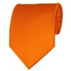 Orange Solid Color Ties Mens Neckties