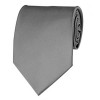 Silver Solid Color Ties Mens Neckties