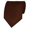 Brown Solid Color Ties Mens Neckties