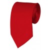 Slim Red Necktie 2.75 Inch Ties Mens Solid Color Neckties
