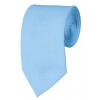Slim Powder Blue Necktie 2.75 Inch Ties Mens Solid Color Neckties