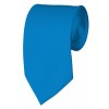 Slim Peacock Blue Necktie 2.75 Inch Ties Mens Solid Color Neckties