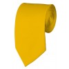 Slim Golden Yellow Necktie 2.75 Inch Ties Mens Solid Color Neckties
