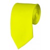Slim Lemon Yellow Necktie 2.75 Inch Ties Mens Solid Color Neckties