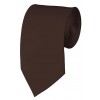 Slim Brown Necktie 2.75 Inch Ties Mens Solid Color Neckties