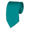 Slim Teal Green Necktie 2.75 Inch Ties Mens Solid Color Neckties