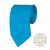 Turquoise Blue Extra Long Tie Solid Color Ties Mens Neckties
