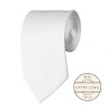 White Extra Long Tie Solid Color Ties Mens Neckties